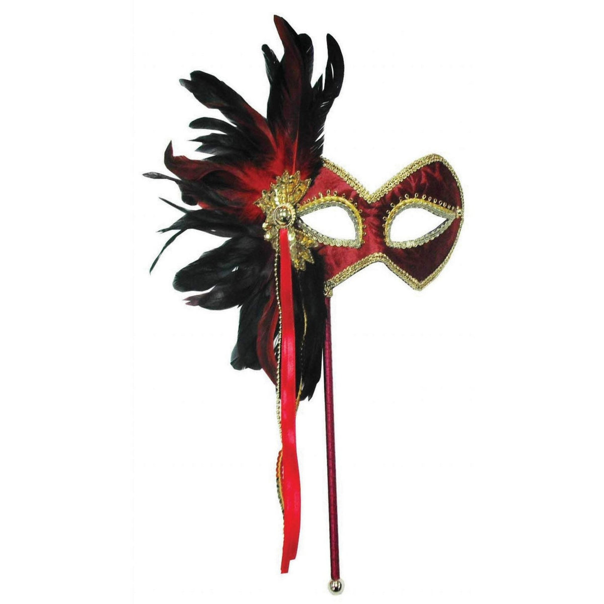 RED MASK ON STICK