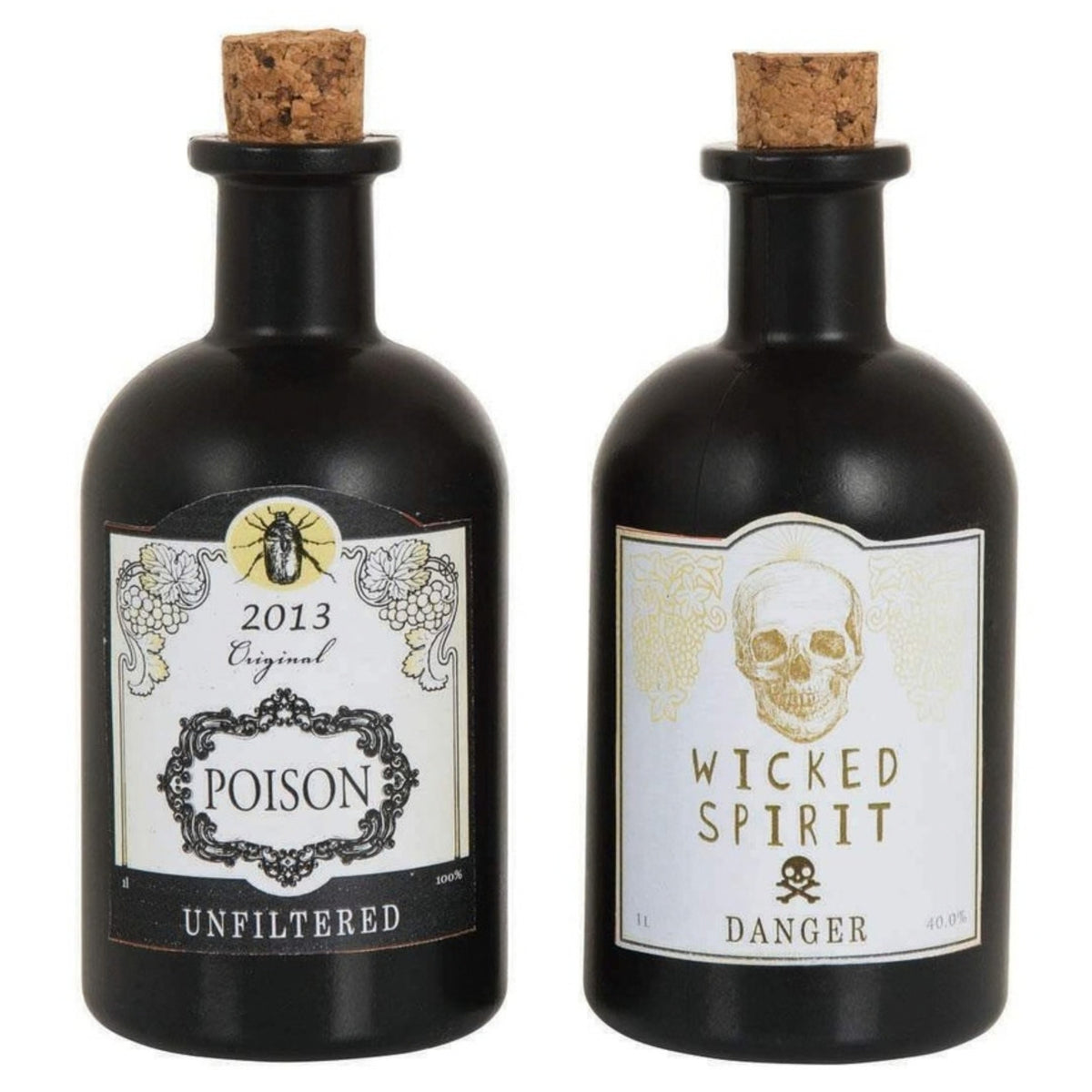 POISON BOTTLES HALLOWEEN DECORATION (2 PACK)