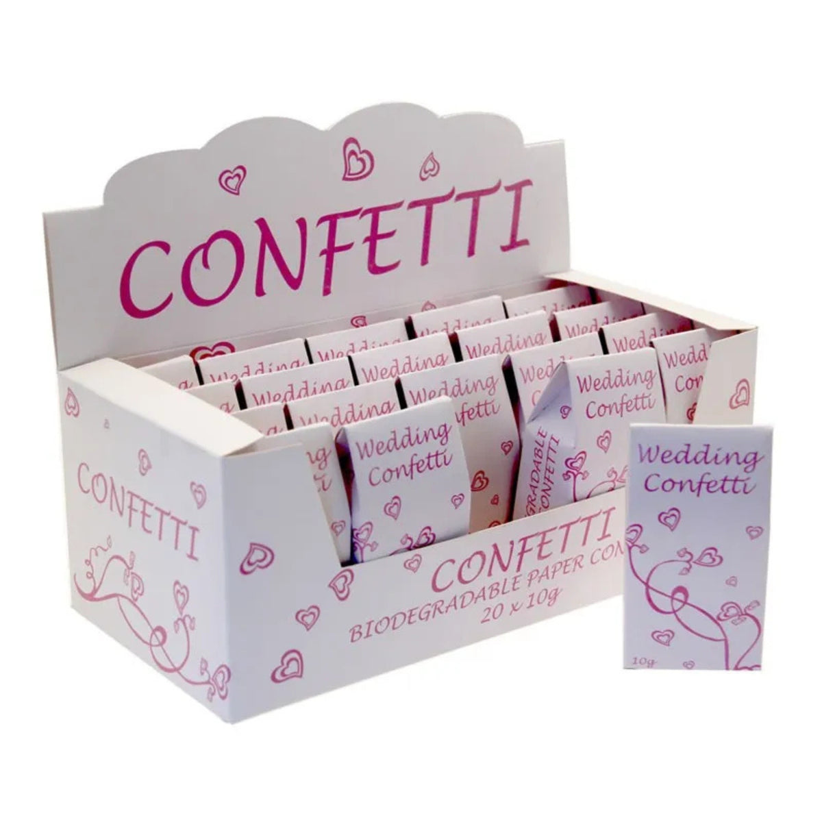 PINK & WHITE PAPER CONFETTI (10g)