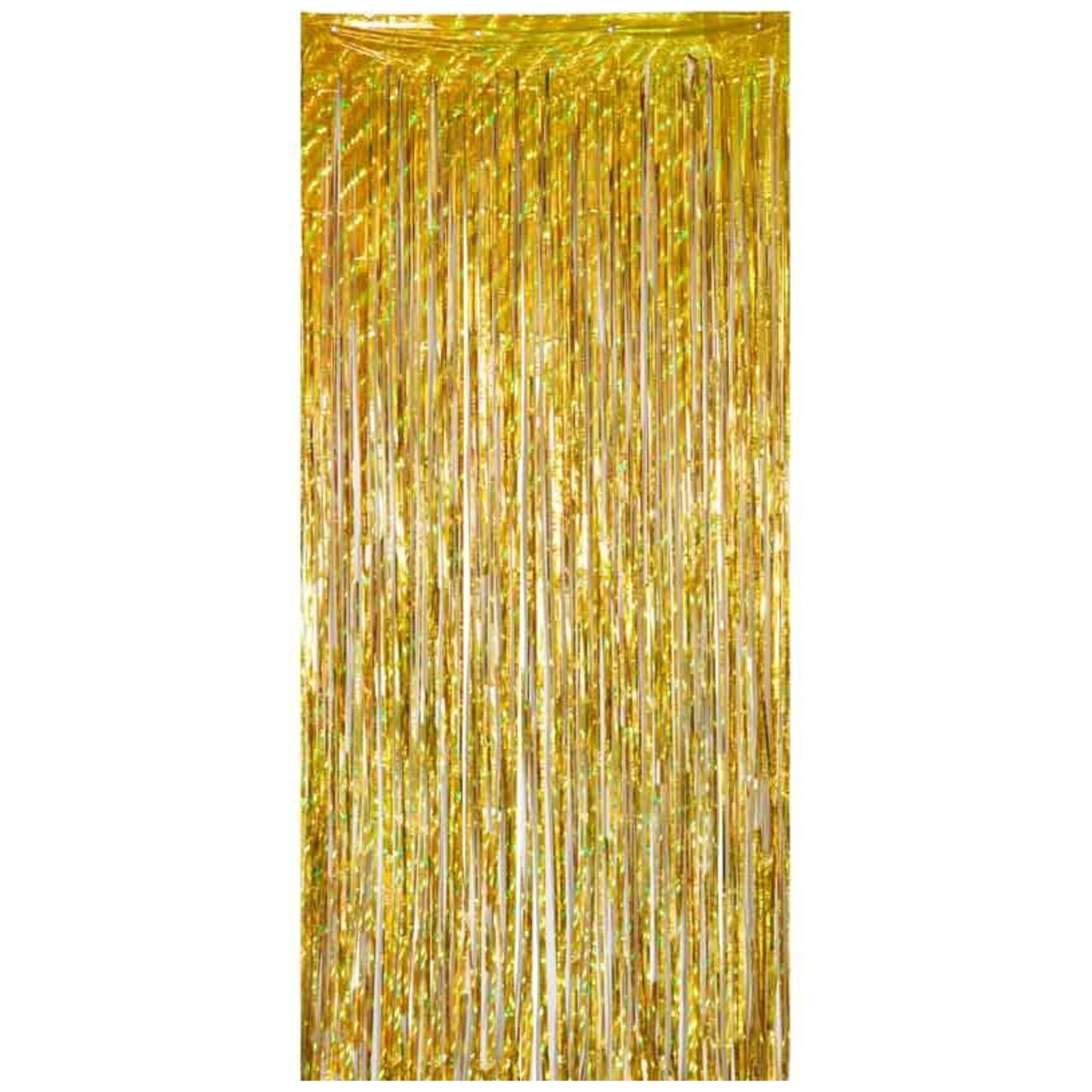 90cm x 2.4m IRIDESCENT GOLD FOIL TINSEL DOOR CURTAIN