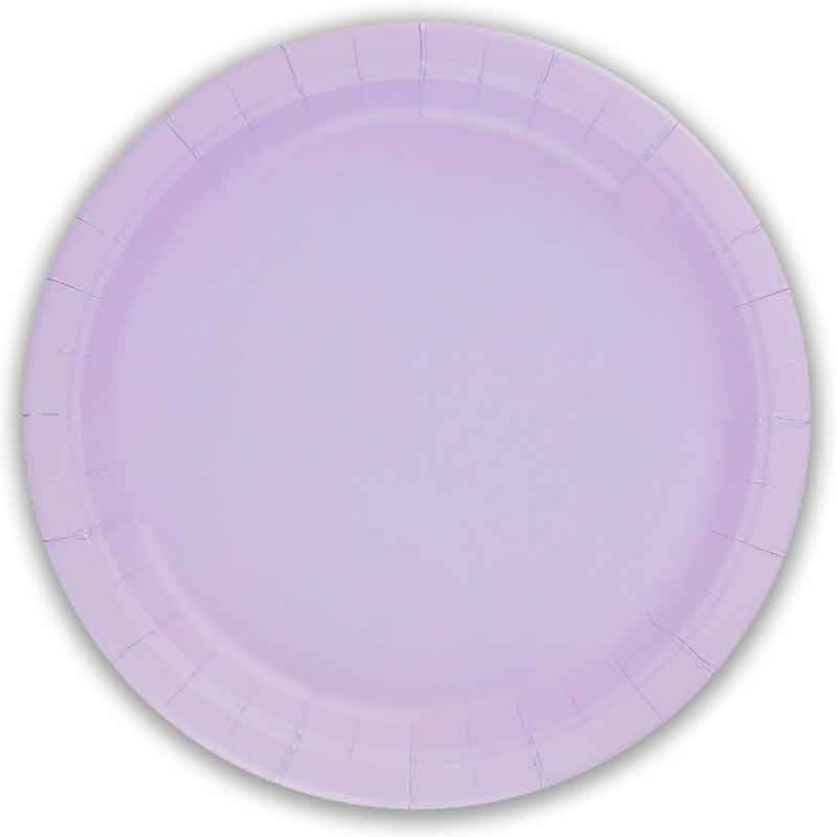 LUSH LAVENDER ROUND PAPER PLATES (23cm - 8 PACK)