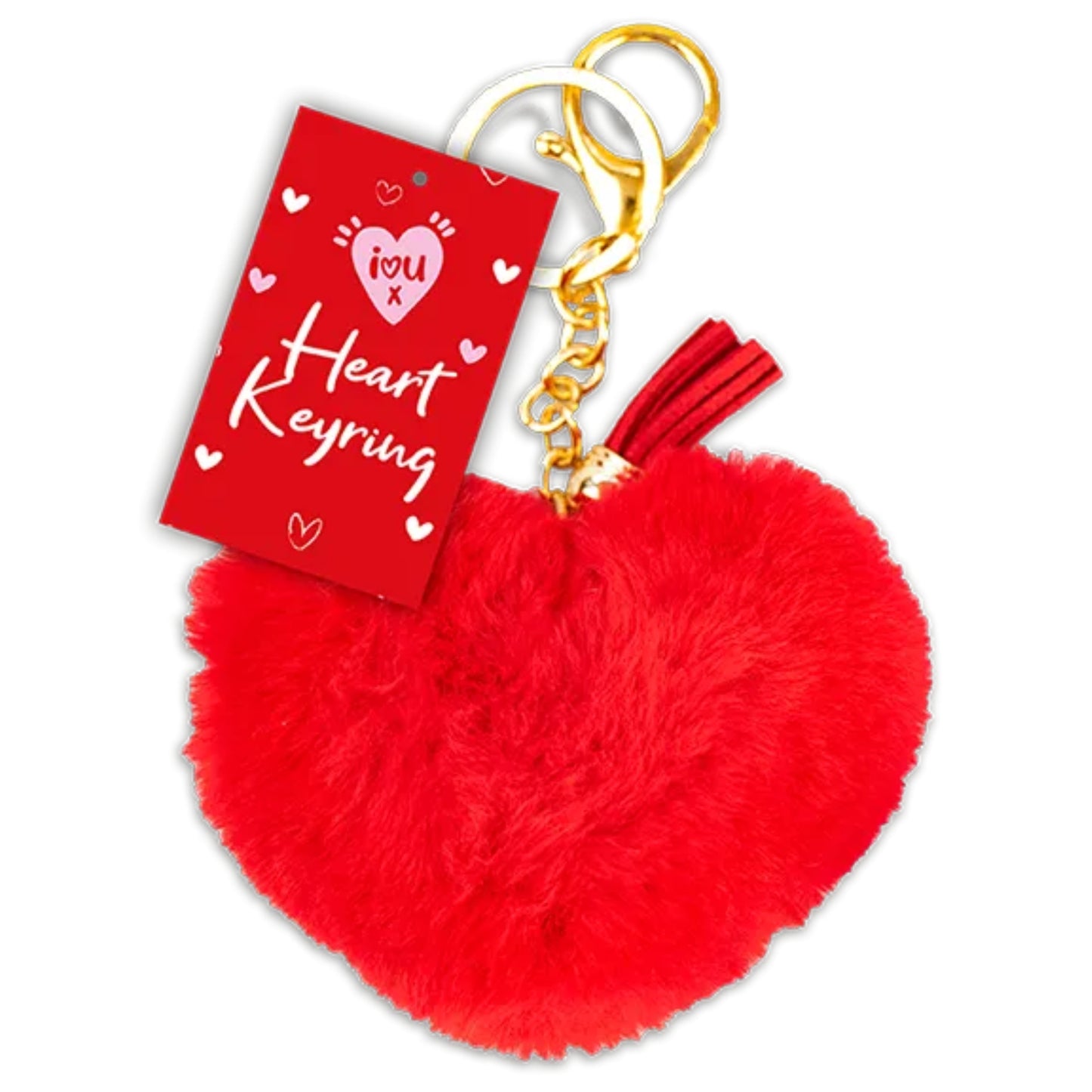 15cm VALENTINE'S HEART PLUSH KEYRING