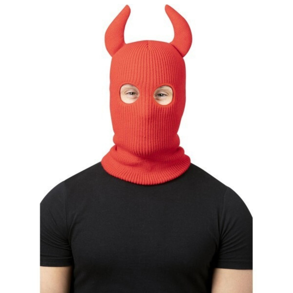 DEVIL BALACLAVA SKI MASK WITH HORNS