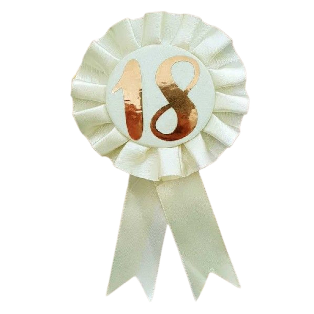 ROSE GOLD 18TH ROSETTE BADGE