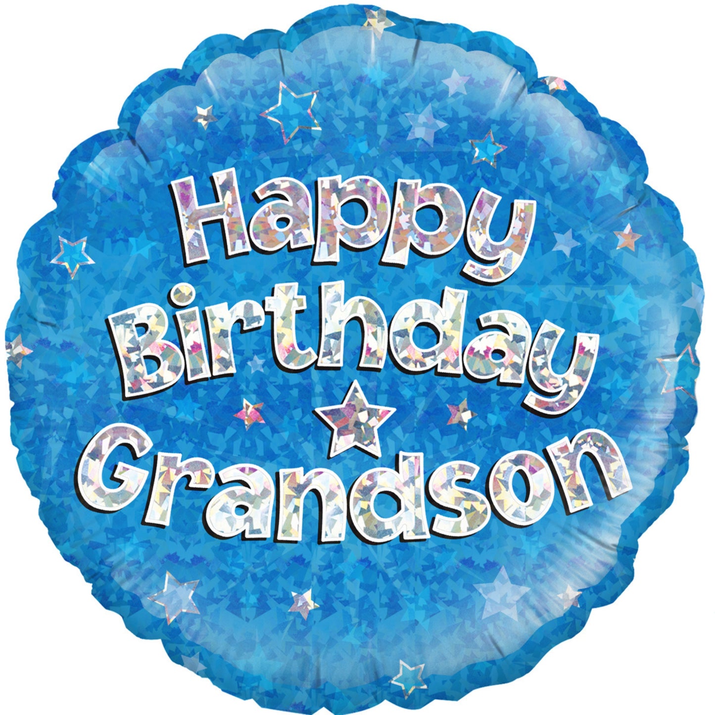 18"/ 46cm HAPPY BIRTHDAY GRANDSON ROUND FOIL BALLOON