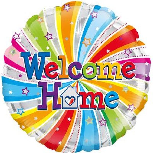 18"/ 46cm WELCOME HOME SWIRL ROUND FOIL BALLOON