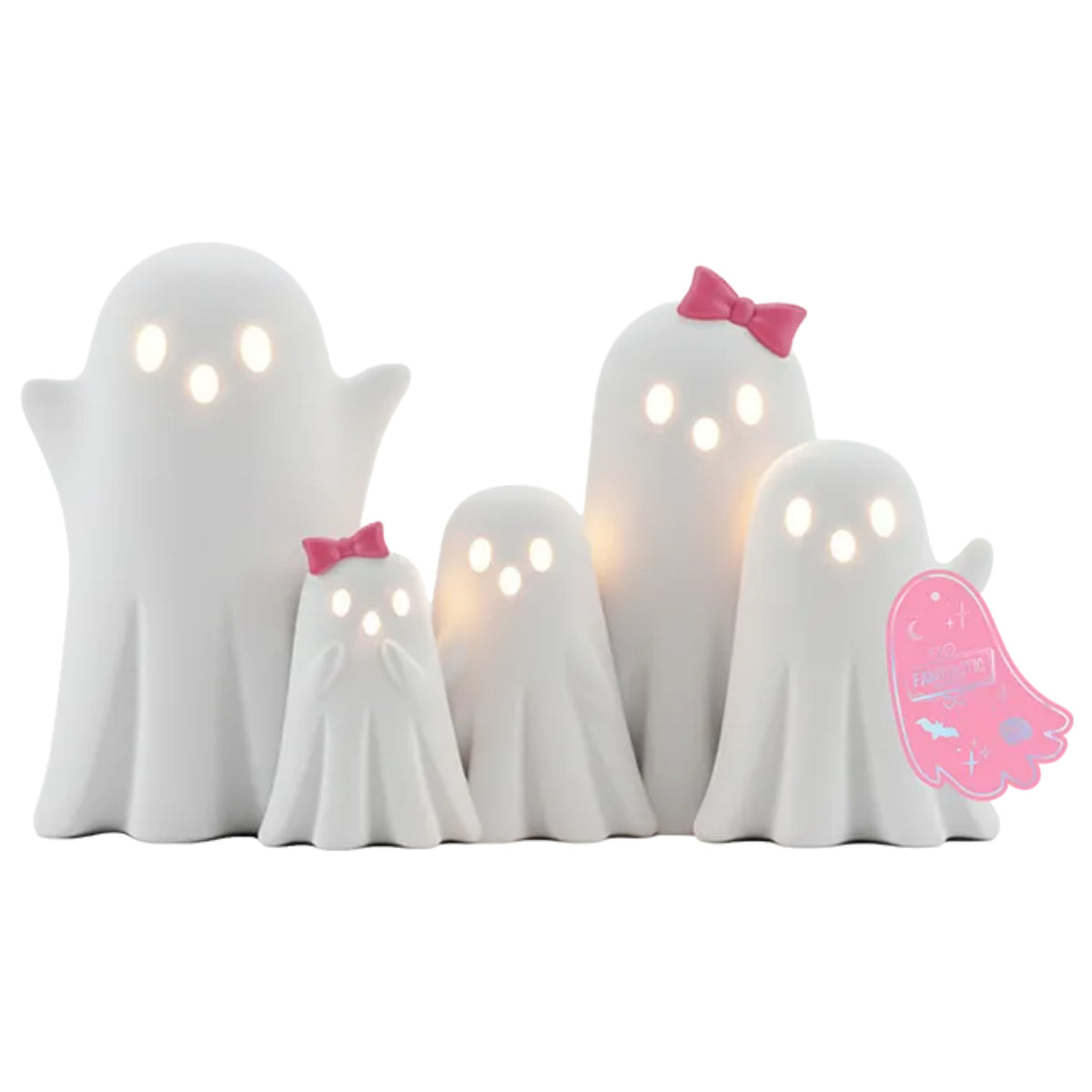 HALLOWEEN LIGHT UP GHOST FAMILY (BATTERIES INCLUDED)