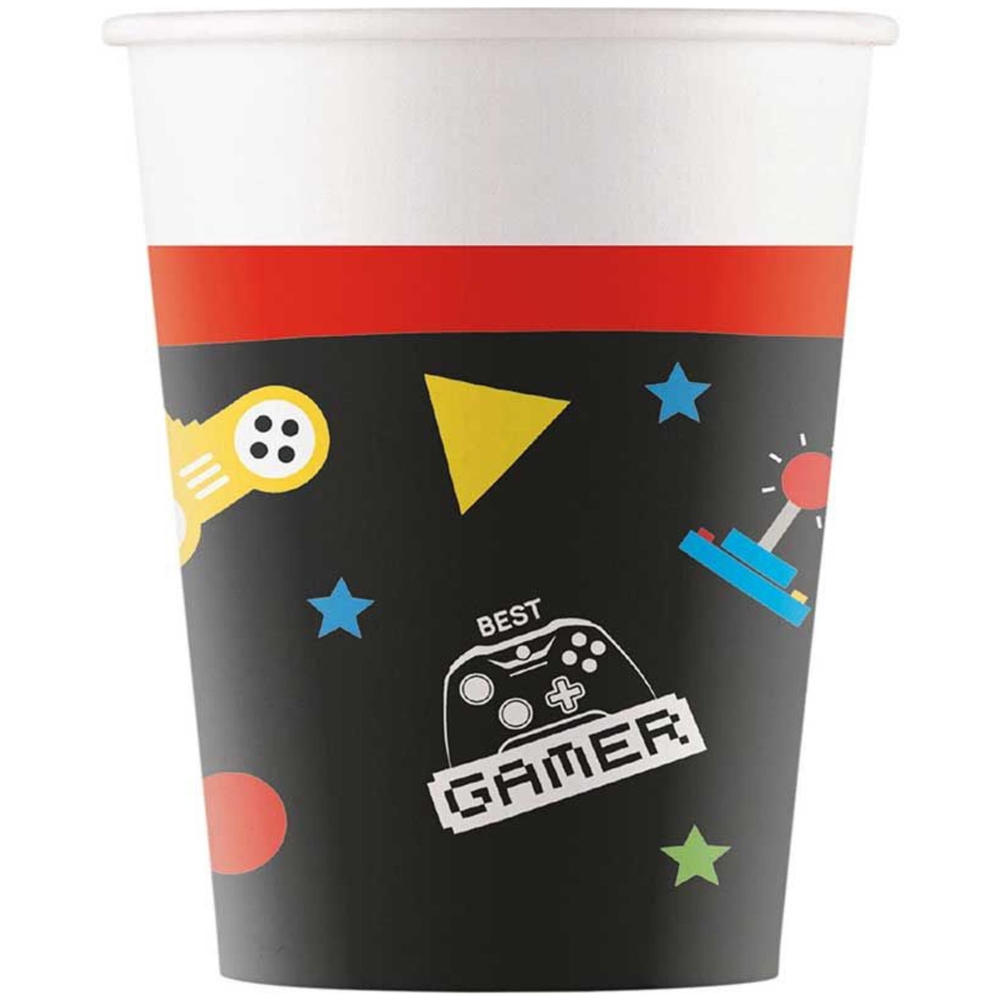 GAMING PARTY PAPER CUPS (200ml - 8 PACK)