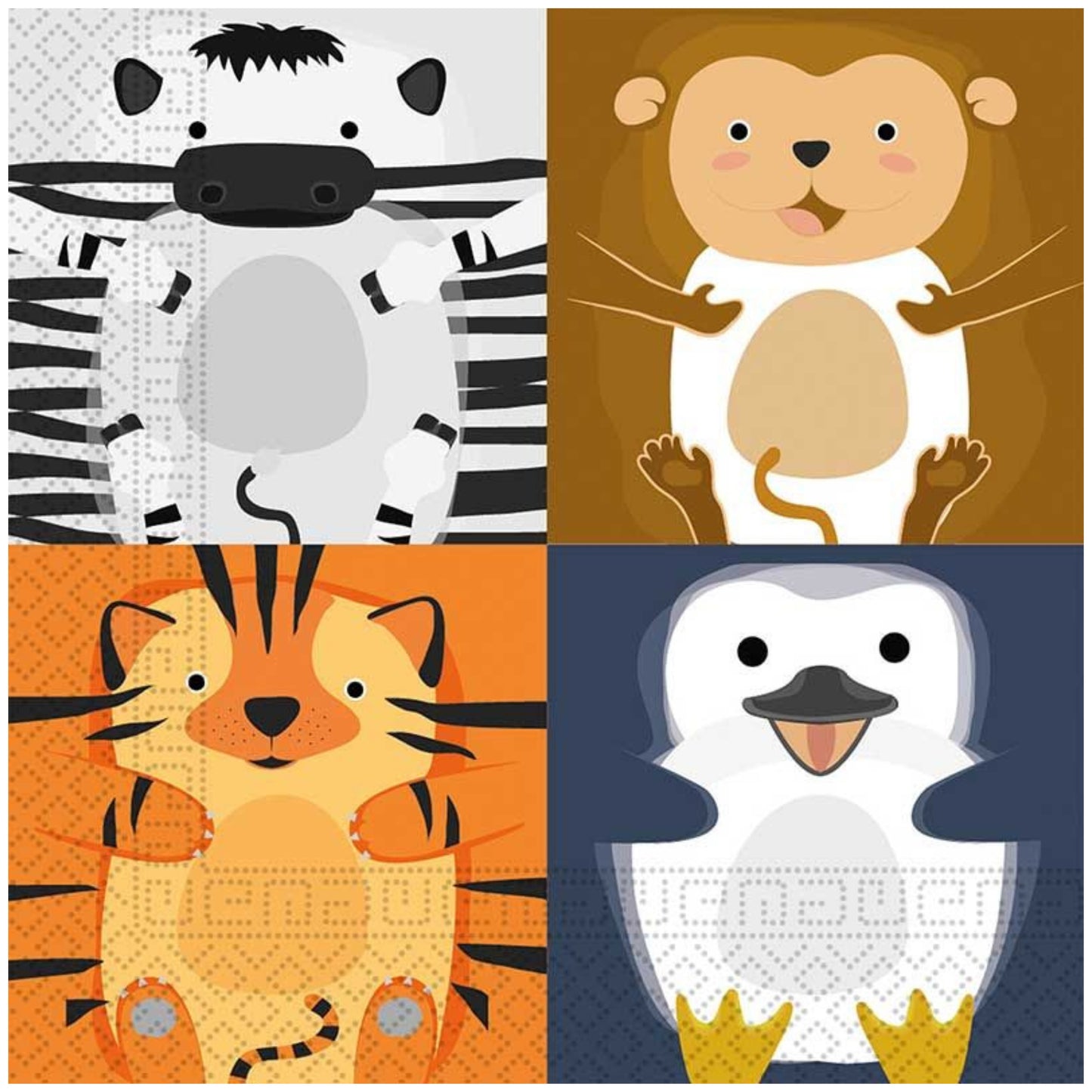 ZOO ANIMALS PAPER NAPKINS (2 PLY - 20 PACK)