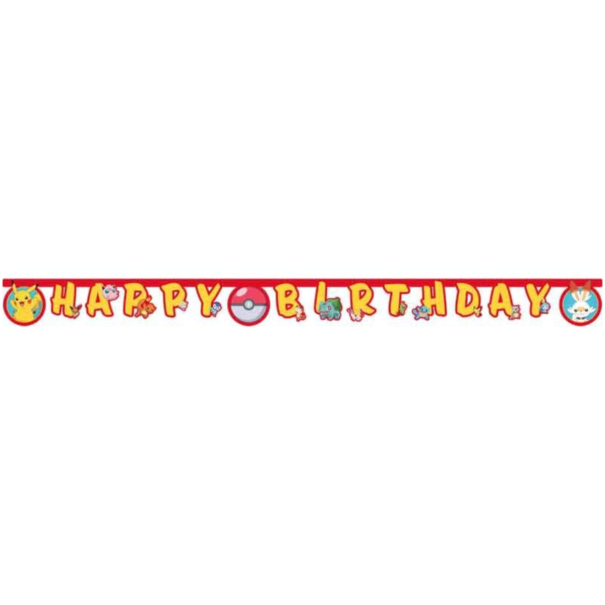POKEMON "HAPPY BIRTHDAY" DIE-CUT PAPER BANNER (2m)