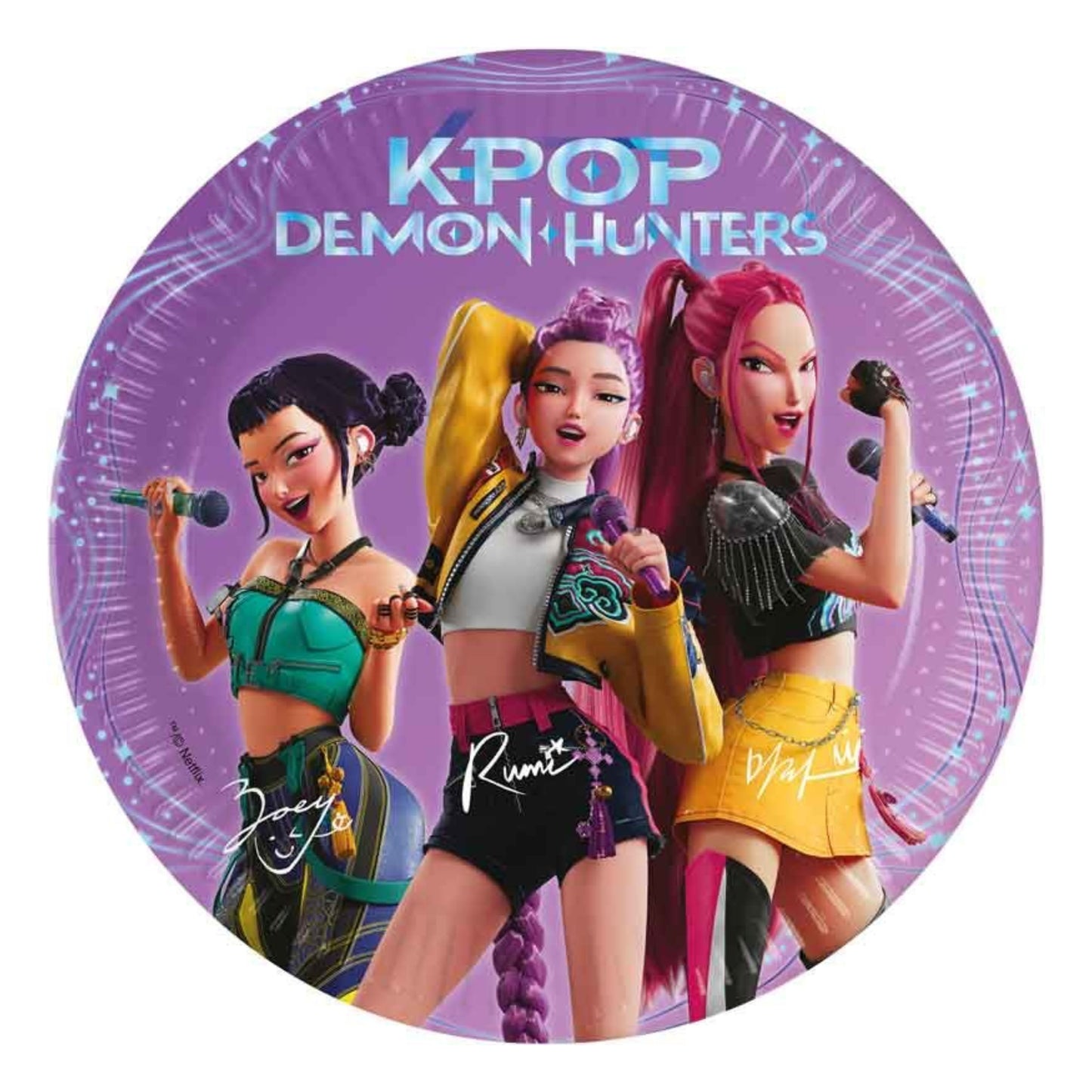 K-POP DEMON HUNTERS PAPER PLATES (20cm - 8 PACK)