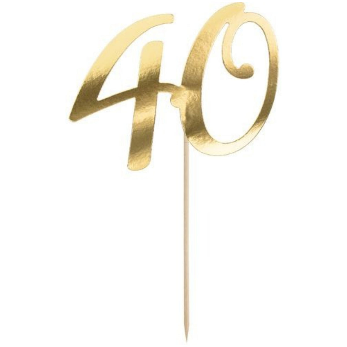 NO.40 GOLD CAKE TOPPER (21cm)