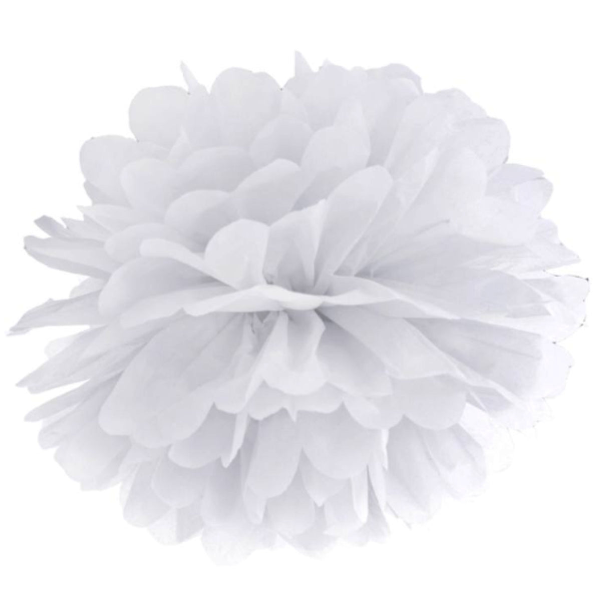 35cm WHITE TISSUE PAPER POM POM