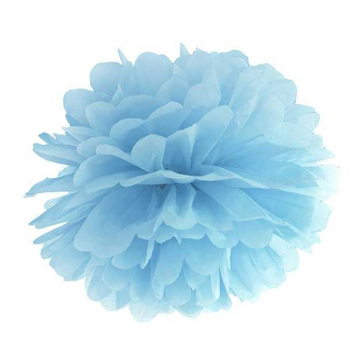 25cm LIGHT MISTY BLUE TISSUE PAPER POM POM