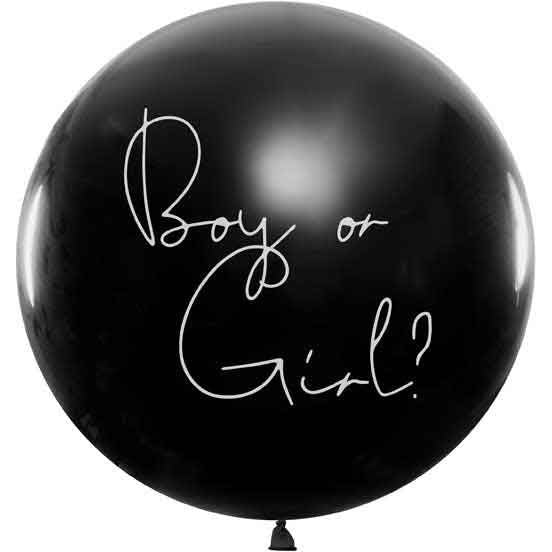 39"/ 100cm BOY OR GIRL? BOY GENDER REVEAL GIANT ROUND FOIL BALLOON