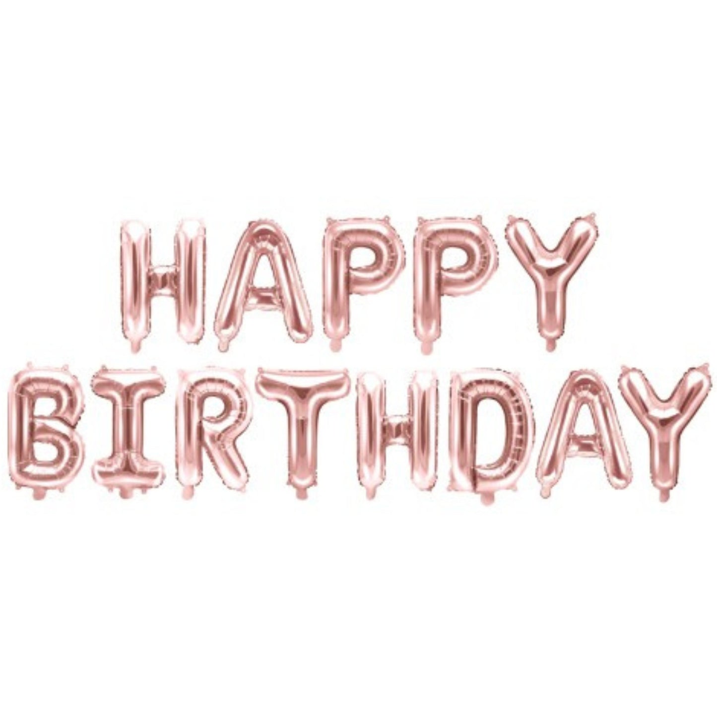 ROSE GOLD 'HAPPY BIRTHDAY' AIR FILL FOIL LETTER BALLOON KIT (134 x 14"/ 340 x 35cm)