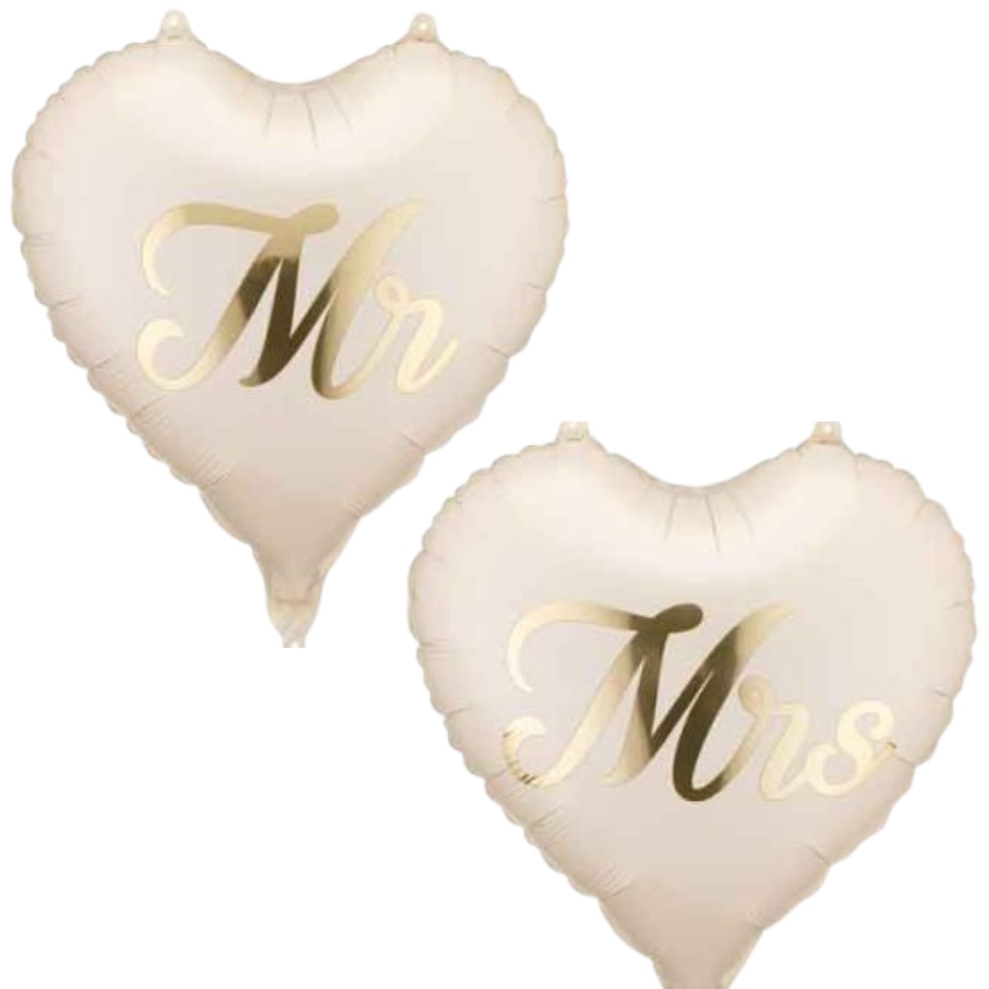 18"/ 46cm "MR AND MRS" DOUBLE SIDED HEART SHAPE FOIL BALLOON