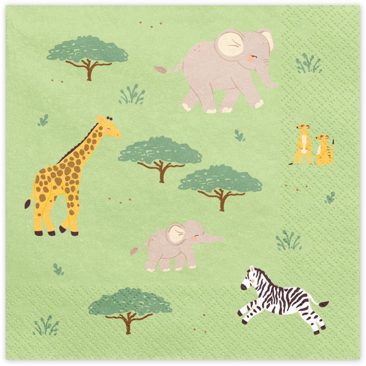 SAFARI PAPER NAPKINS (33cm - 12 PACK)