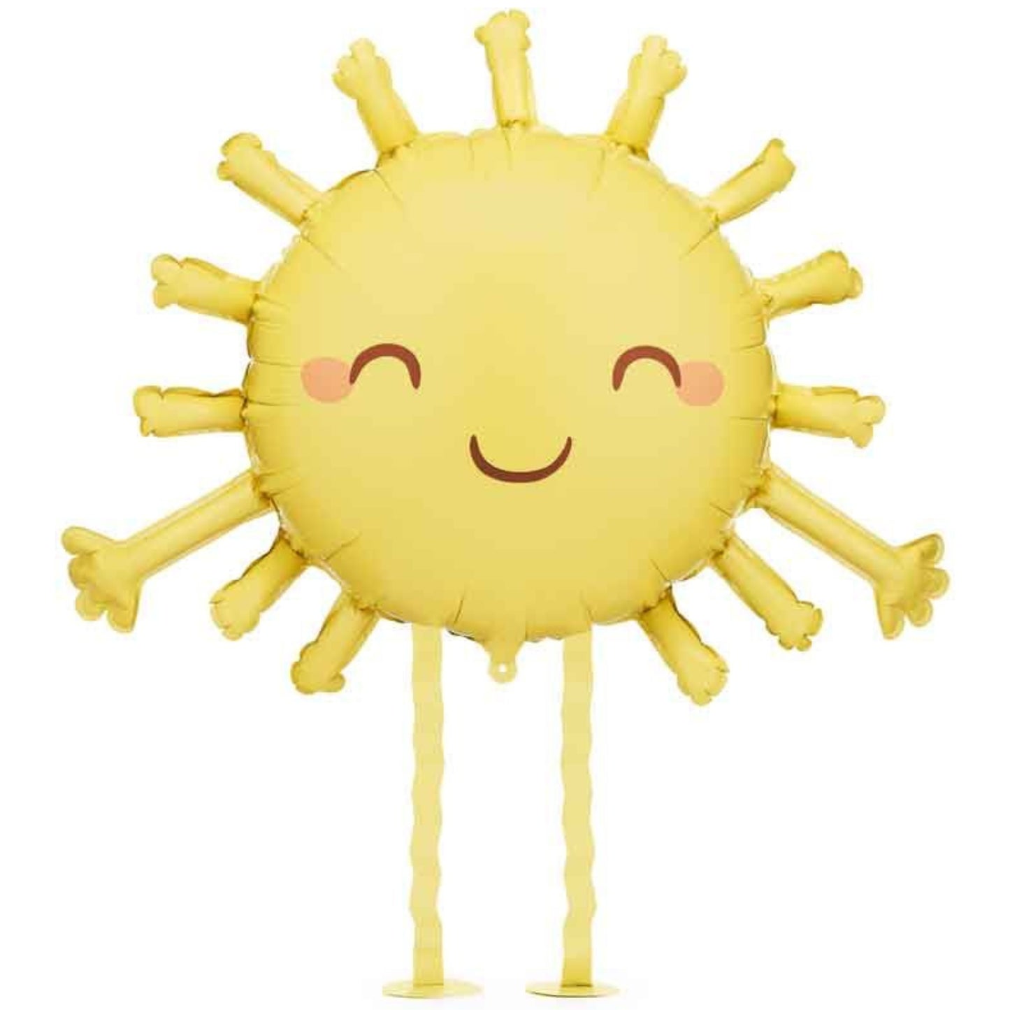 31"/ 79cm YELLOW SUNSHINE WALKING SUPERSHAPE FOIL BALLOON