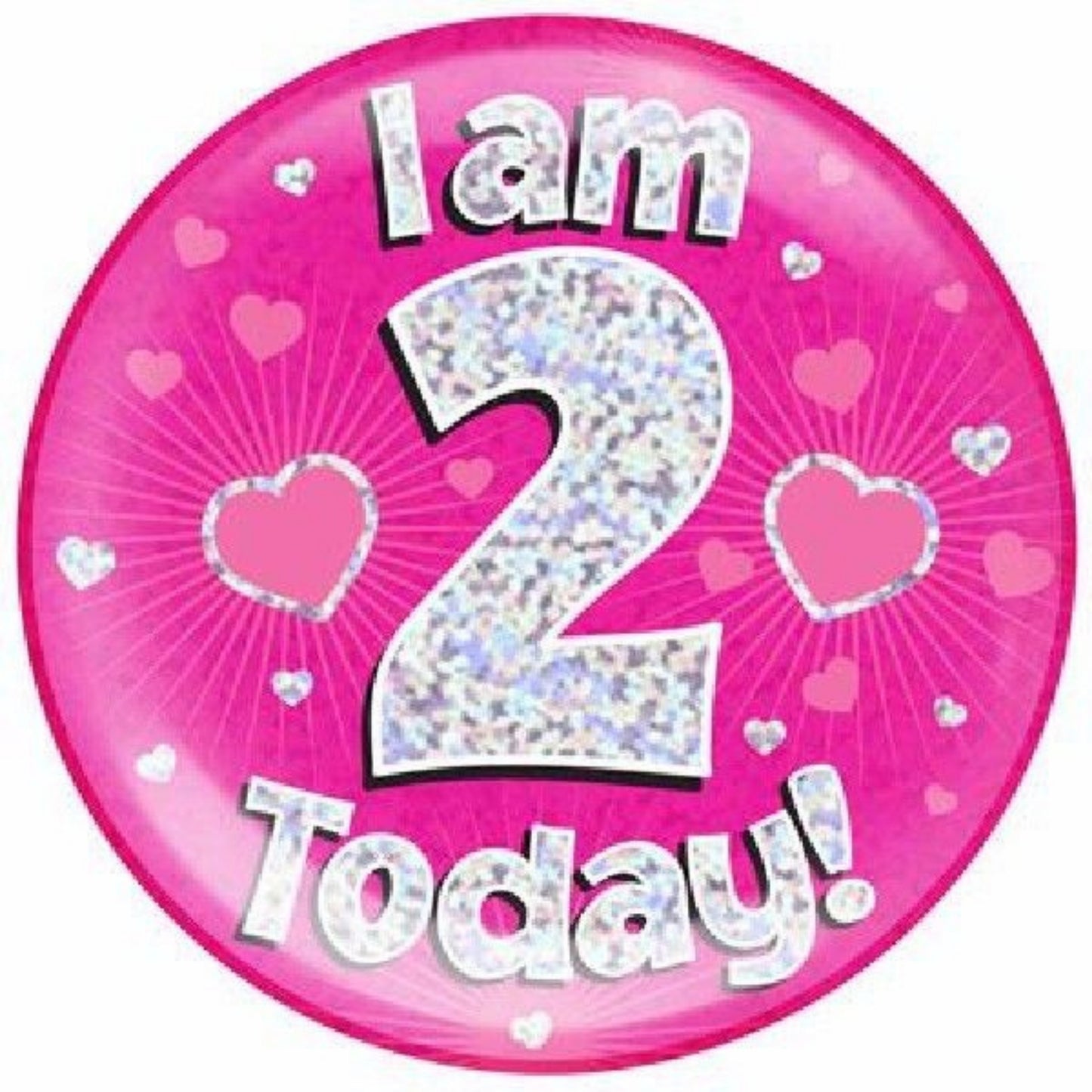 6"/ 14.5cm 2 TODAY PINK JUMBO BADGE