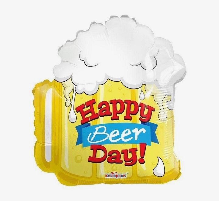 18"/ 46cm 18" HAPPY BEER DAY! SHAPED FOIL BALLOON SHAPED FOIL BALLOON