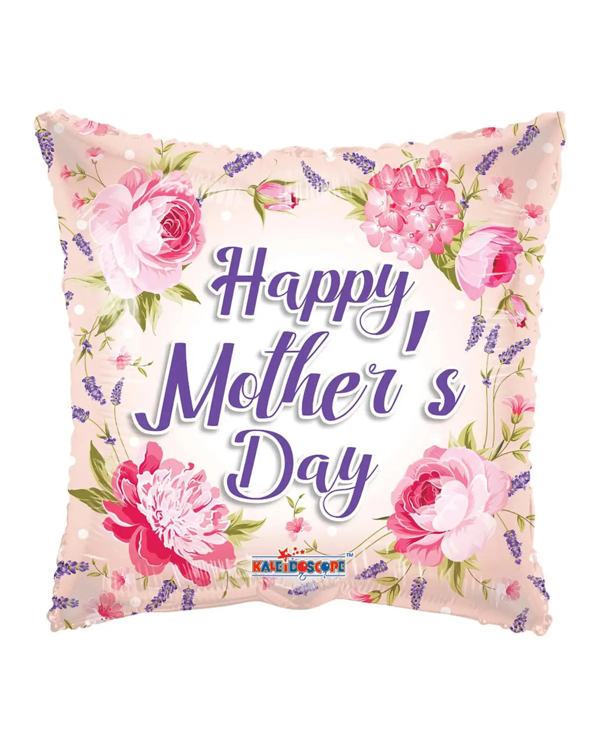 18"/ 46cm HAPPY MOTHER'S DAY CLASSIC FLOWERS SQUARE FOIL BALLOON