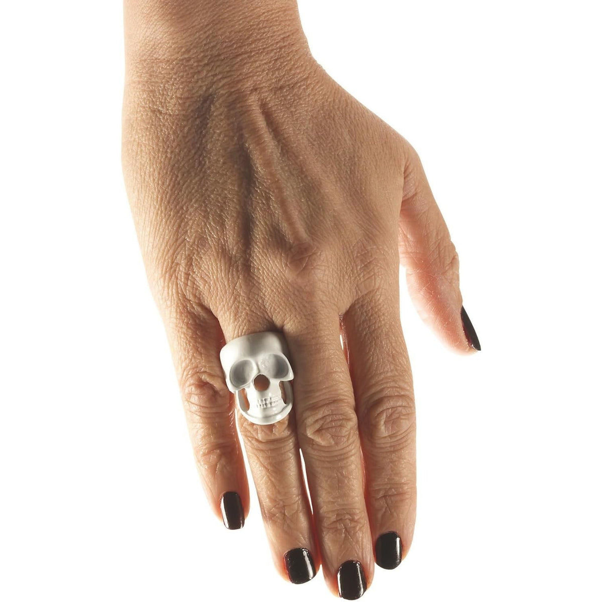 SILVER SKELETON SKULL RING