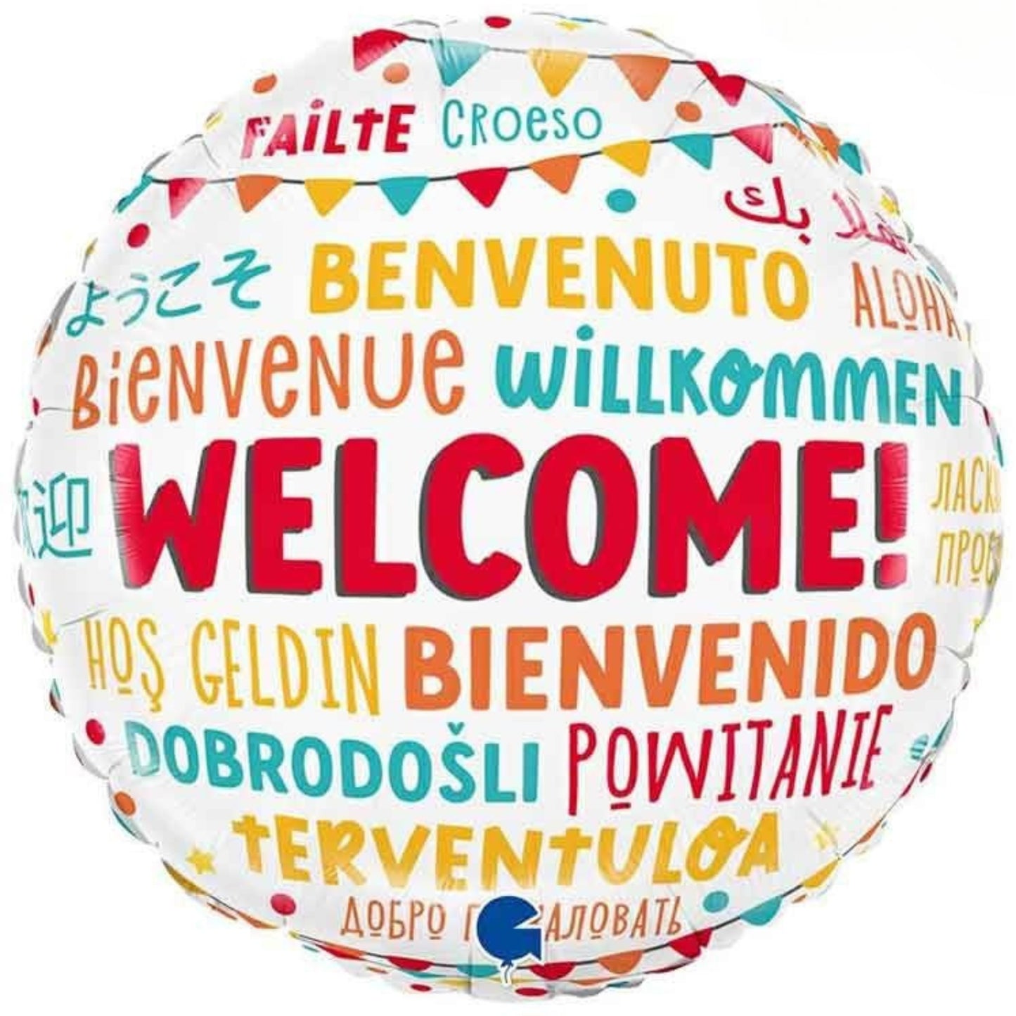 18"/ 46cm WELCOME! ROUND FOIL BALLOON