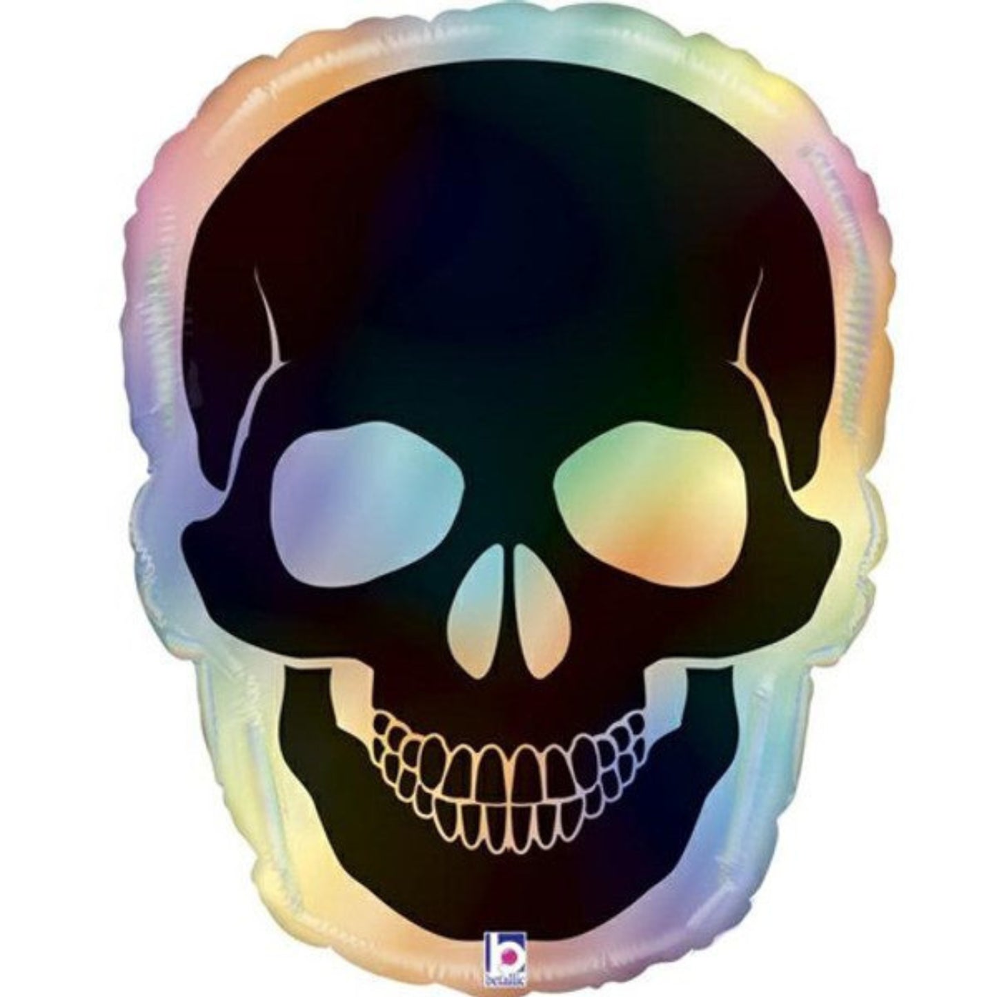 27"/ 69cm OPAL SKULL SUPERSHAPE FOIL BALLOON