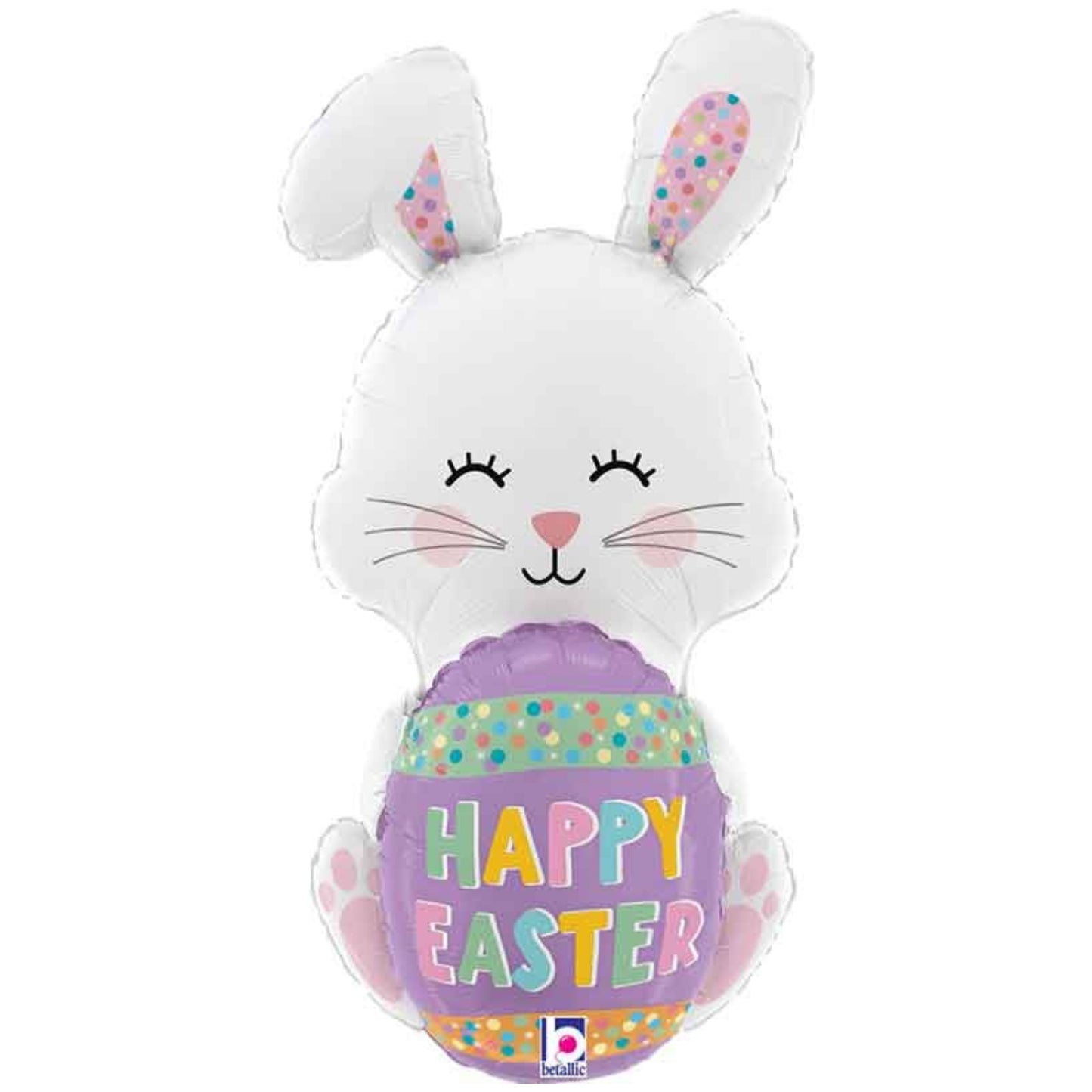 48"/ 122cm EASTER EGG BUNNY FOIL SHAPED BALLOON