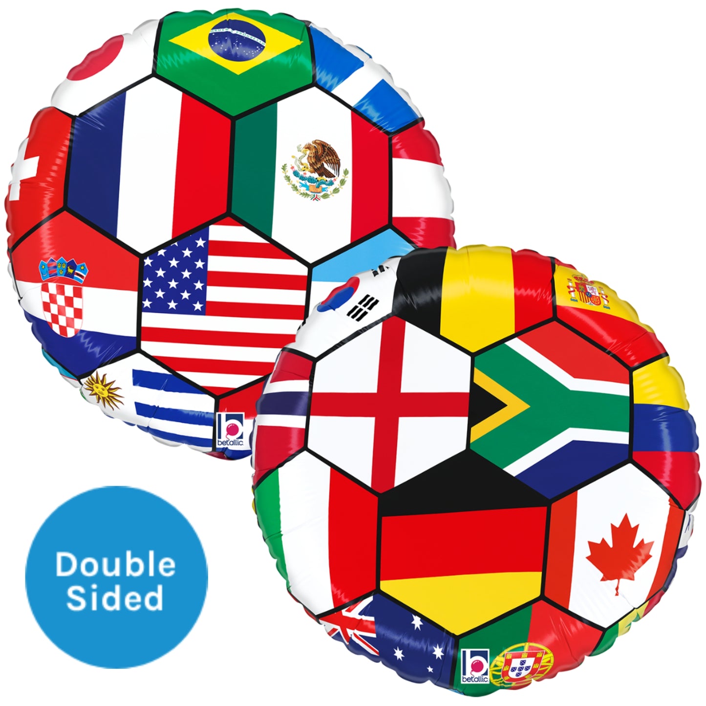 18"/ 46cm WORLD CUP NATIONS ROUND FOIL BALLOON