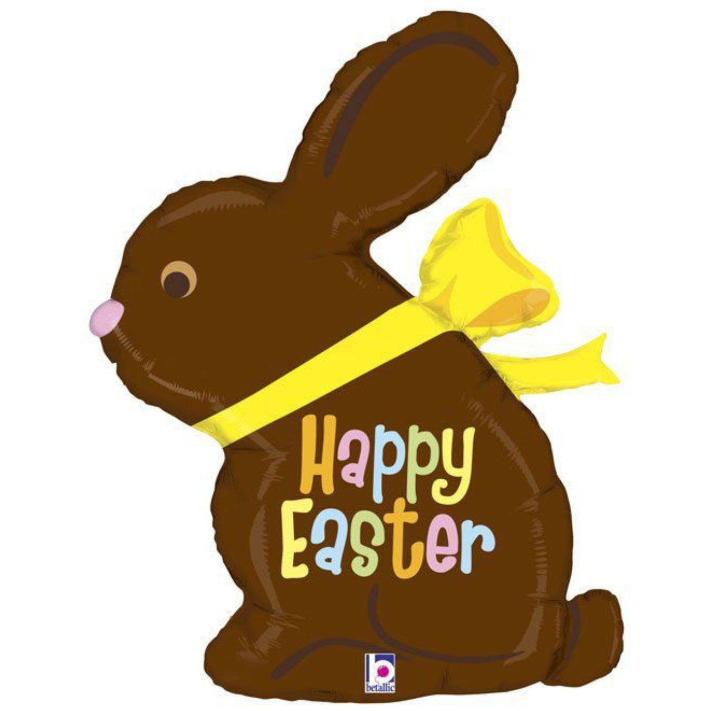 39"/ 99cm CHOCOLATE EASTER BUNNY SUPERSHAPE FOIL BALLOON