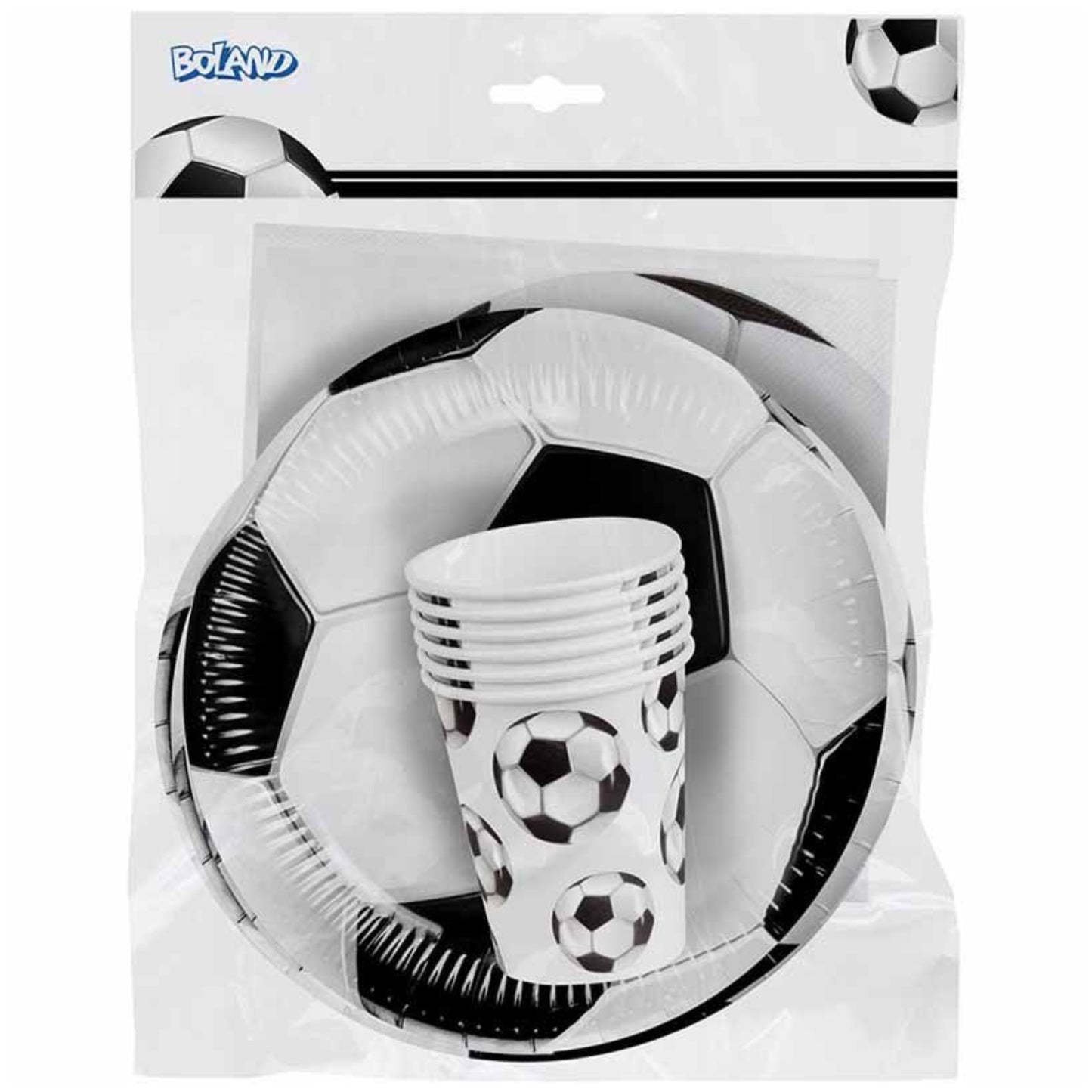 FOOTBALL PARTY TABLE SET (6 PLATES, 6 CUPS, 12 NAPKINS)