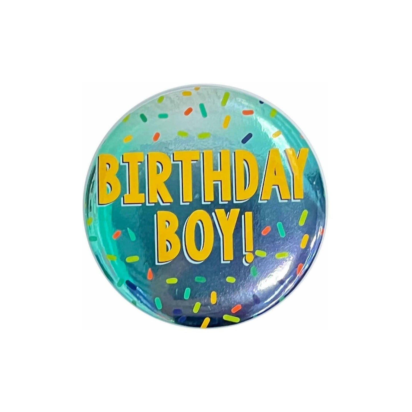 2.4"/ 6cm BIRTHDAY BOY BLUE BADGE