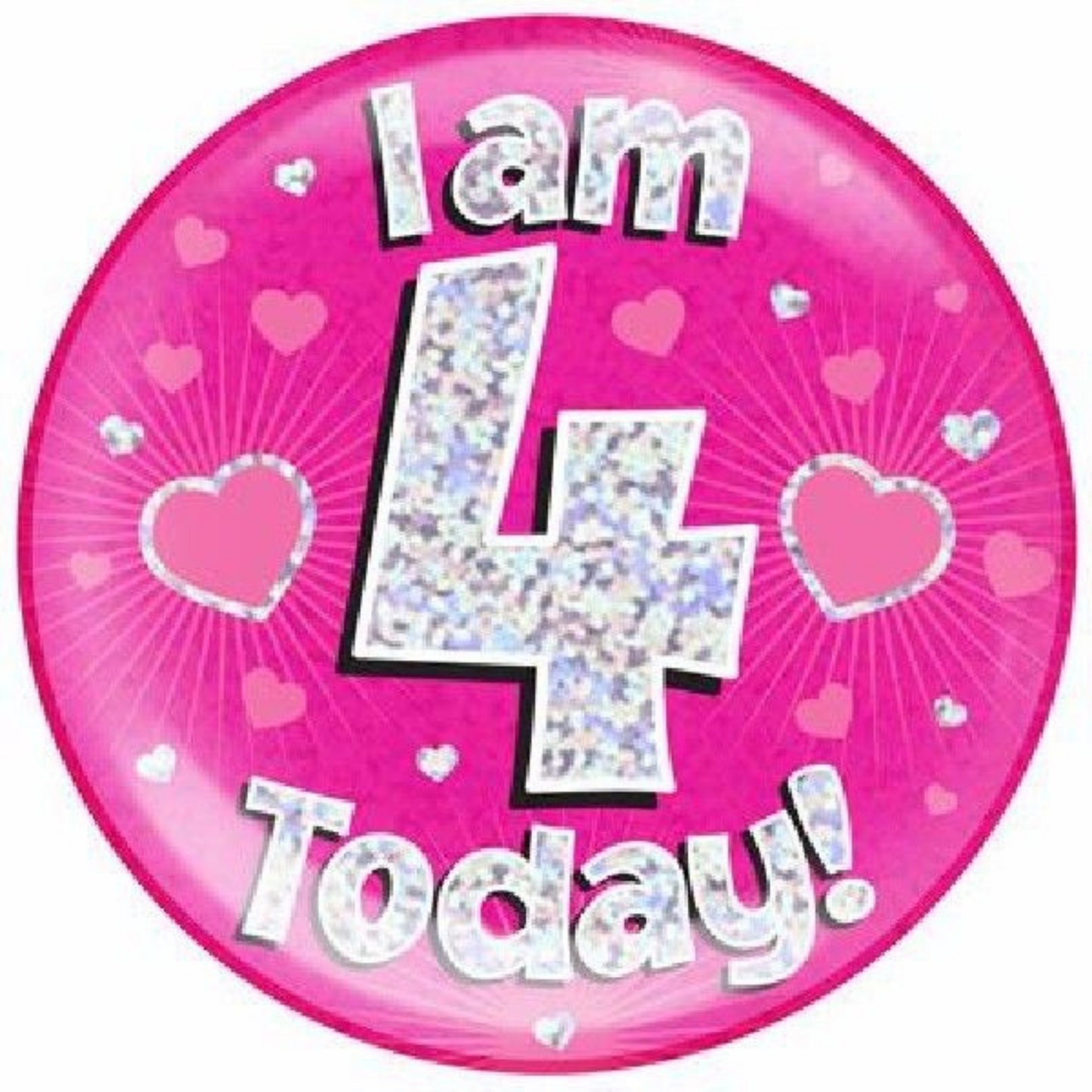6"/ 14.5cm 4 TODAY PINK JUMBO BADGE