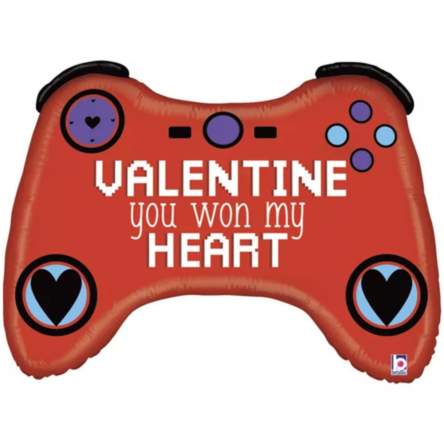 34"/ 86cm VALENTINE GAMER SUPERSHAPE FOIL BALLOON