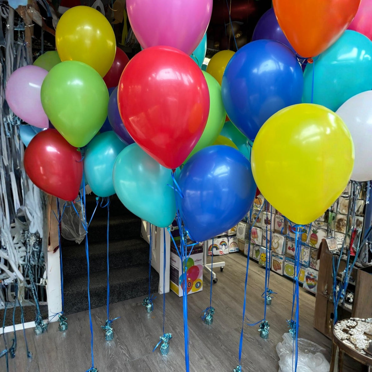 Assorted Bright Colours - Floor Clusters of 5