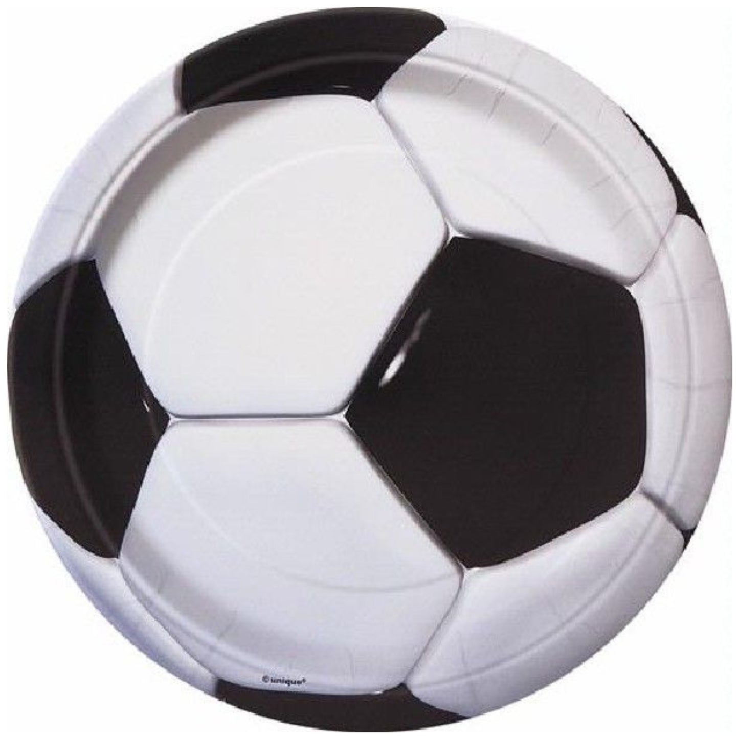 3D FOOTBALL PAPER PLATES (22cm - 8 PACK)