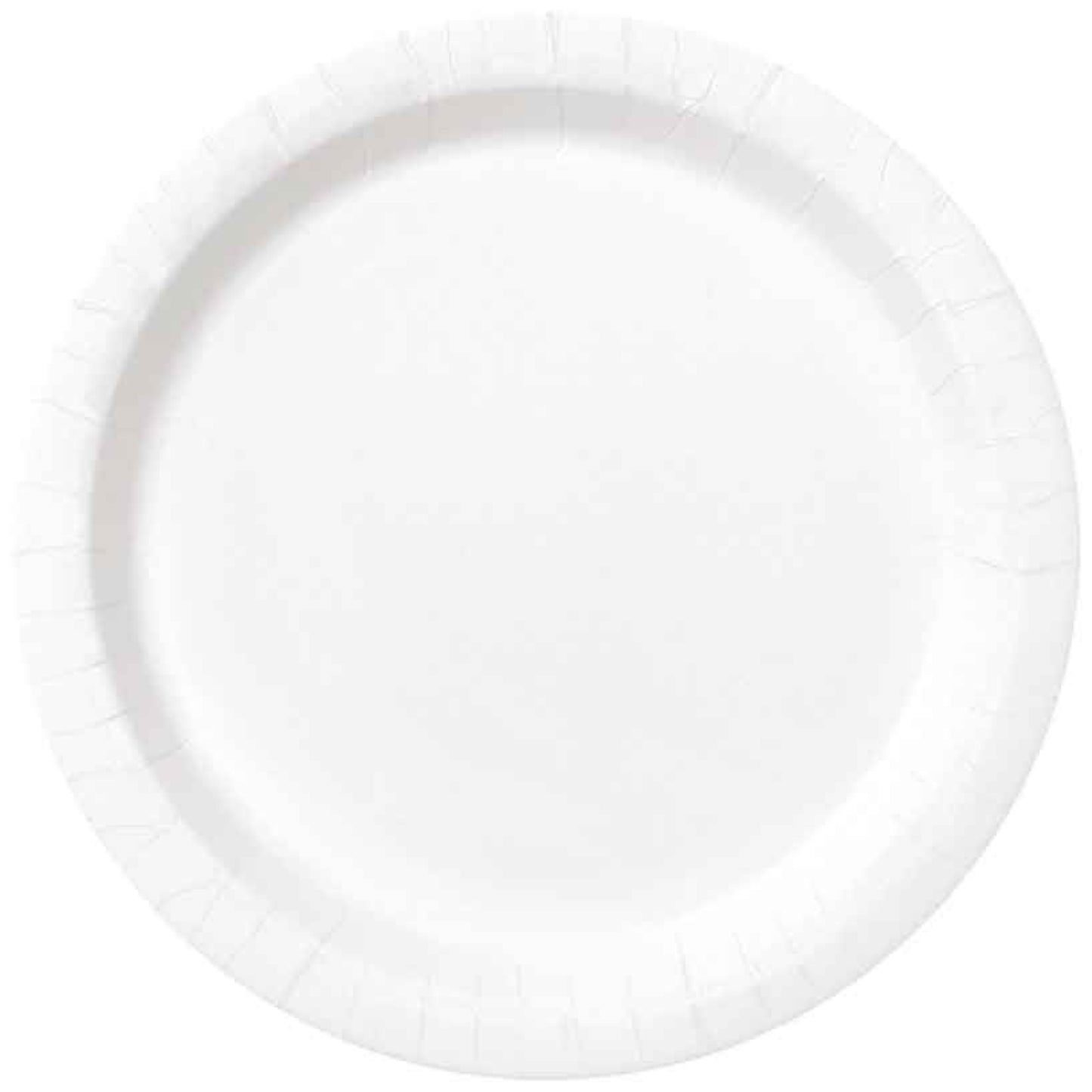 BRIGHT WHITE ROUND PAPER PLATES (23cm - 16 PACK)