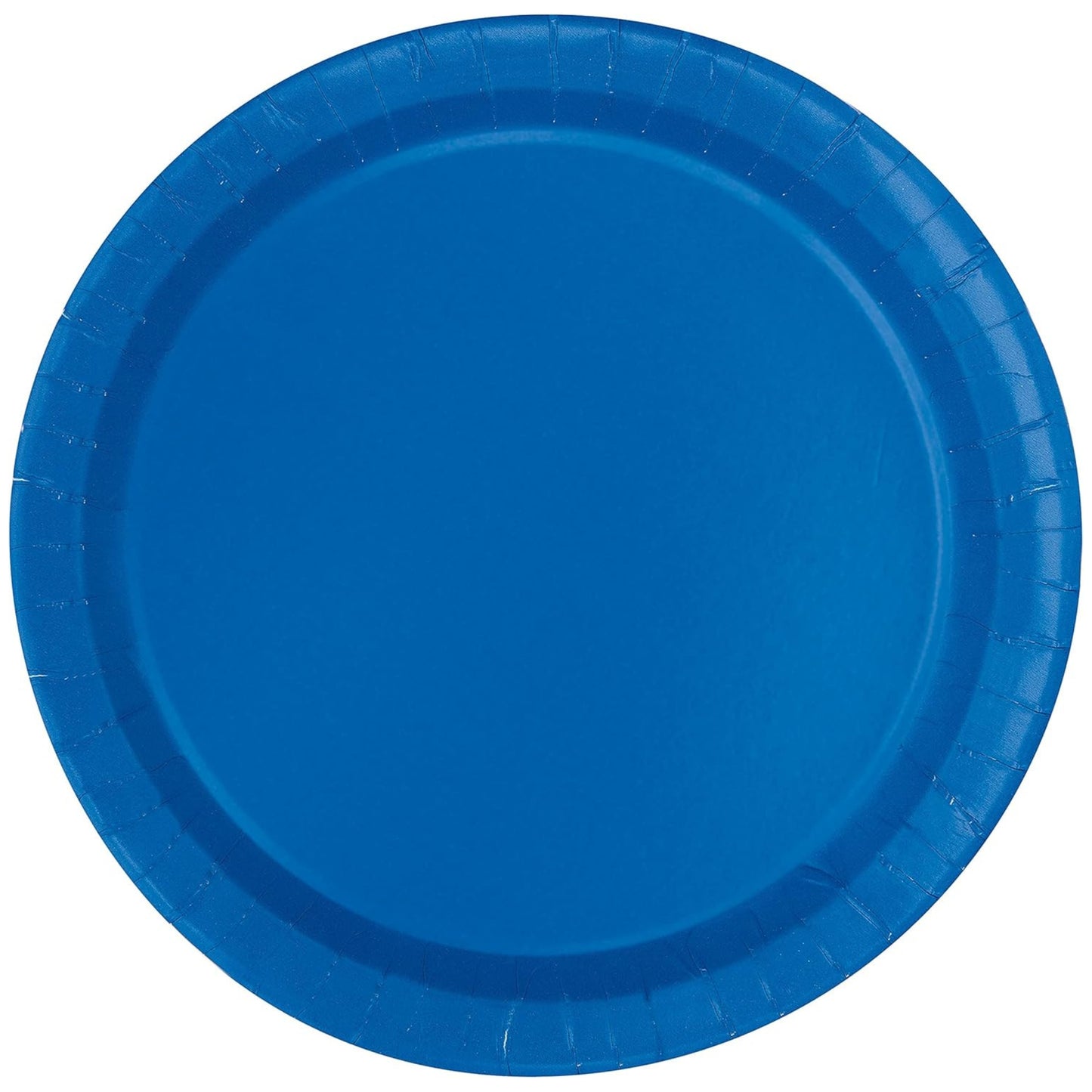 ROYAL BLUE ROUND PAPER PLATES (23cm - 16 PACK)