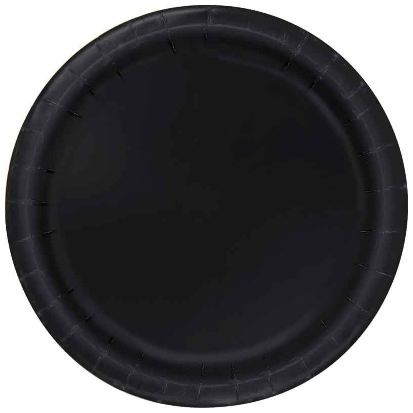 MIDNIGHT BLACK ROUND PAPER PLATES (23cm - 16 PACK)