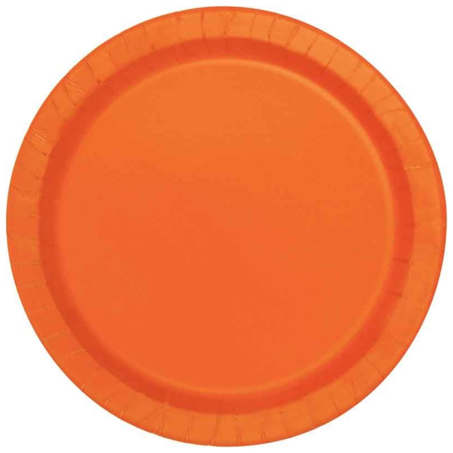 PUMPKIN ORANGE ROUND PAPER PLATES (23cm - 16 PACK)