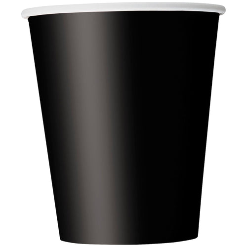 MIDNIGHT BLACK PAPER CUPS (266ml - 14 PACK)