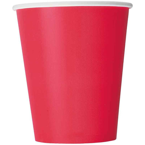 RUBY RED PAPER CUPS (266ml - 14 PACK)