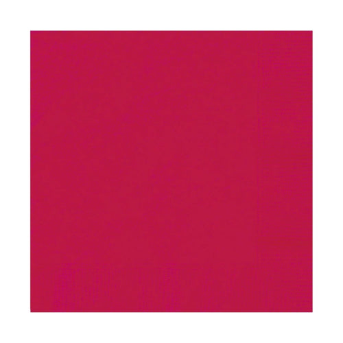 RUBY RED BEVERAGE NAPKINS (13cm - 20 PACK)