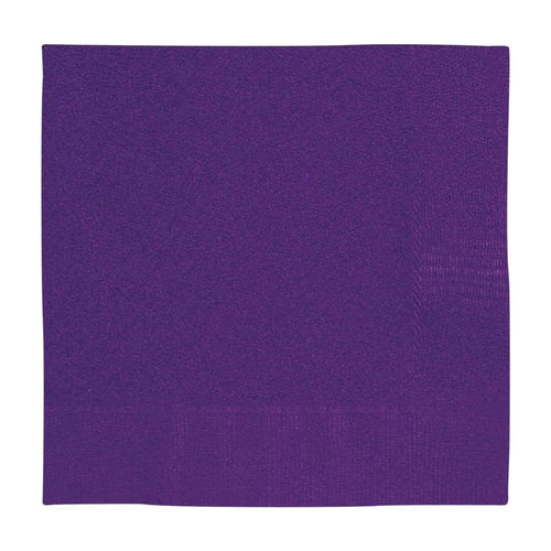 DEEP PURPLE BEVERAGE NAPKINS (13cm - 20 PACK)