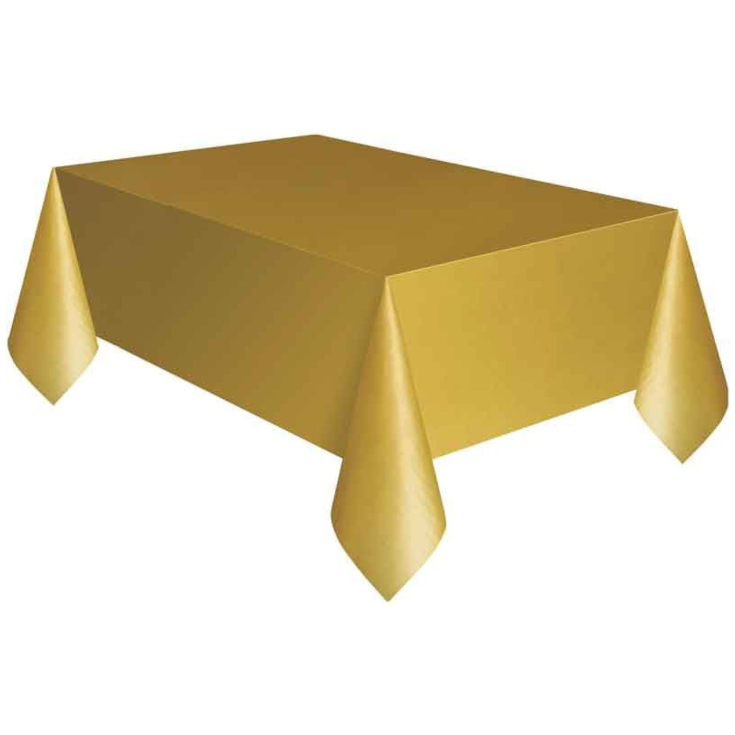 GLEAMING GOLD PLASTIC TABLE COVER (1.37m x 2.74m)