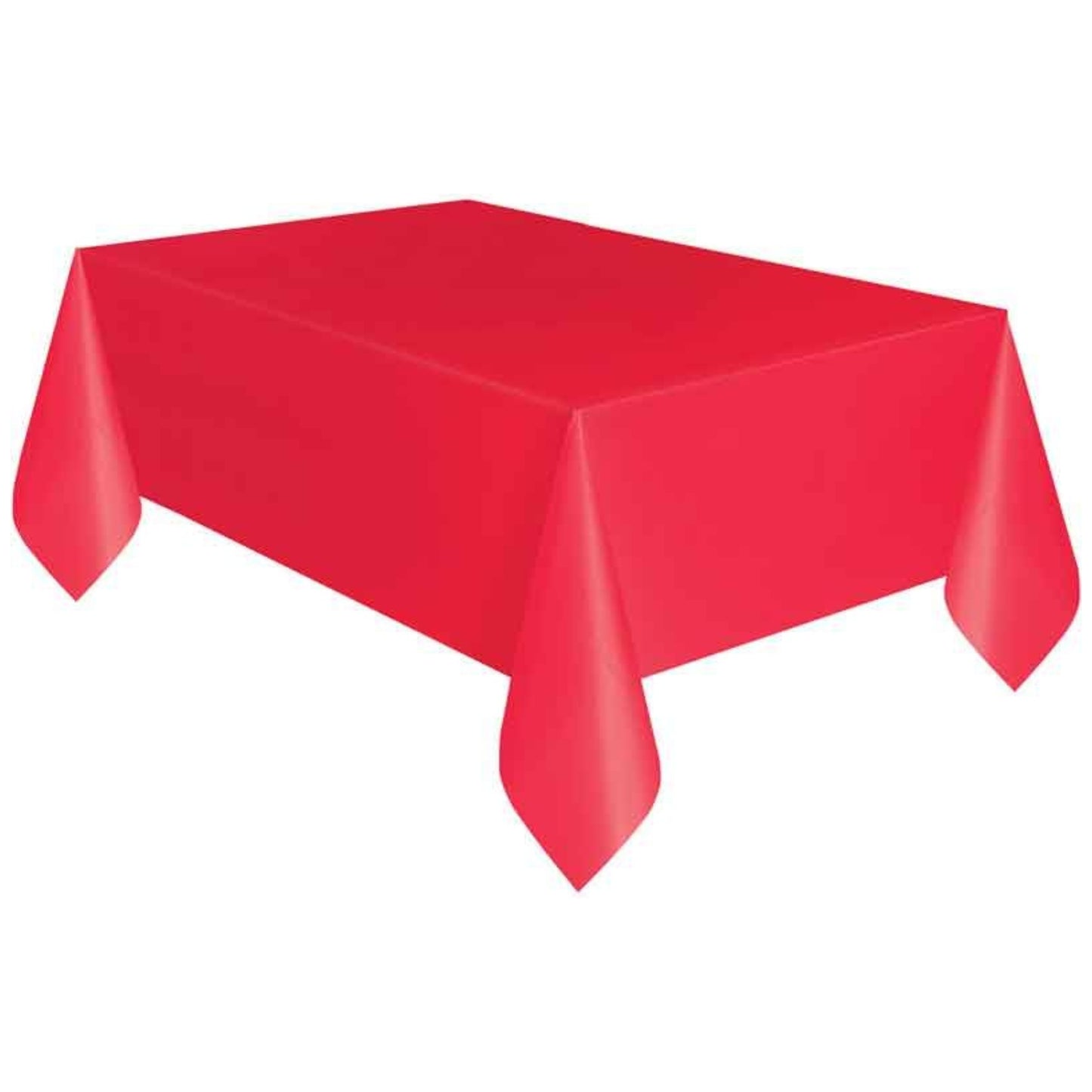 RUBY RED PLASTIC TABLE COVER (1.37m x 2.74m)
