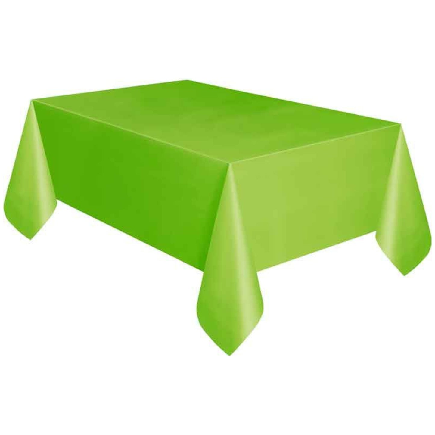LIME GREEN PLASTIC TABLECOVER (1.37m x 2.74m)
