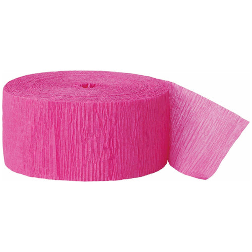 81ft / 25m HOT PINK CREPE STREAMER